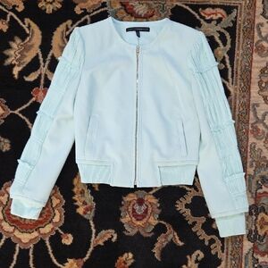 White House Black Market Mint Bomber Jacket
